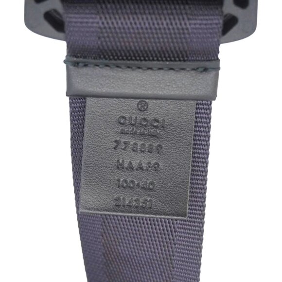 Gucci  GG Crystal Nylon Belt Size 100.40 Blue